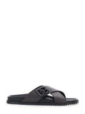 Black Logo Sandals 1