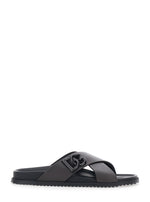 Black Logo Sandals 1