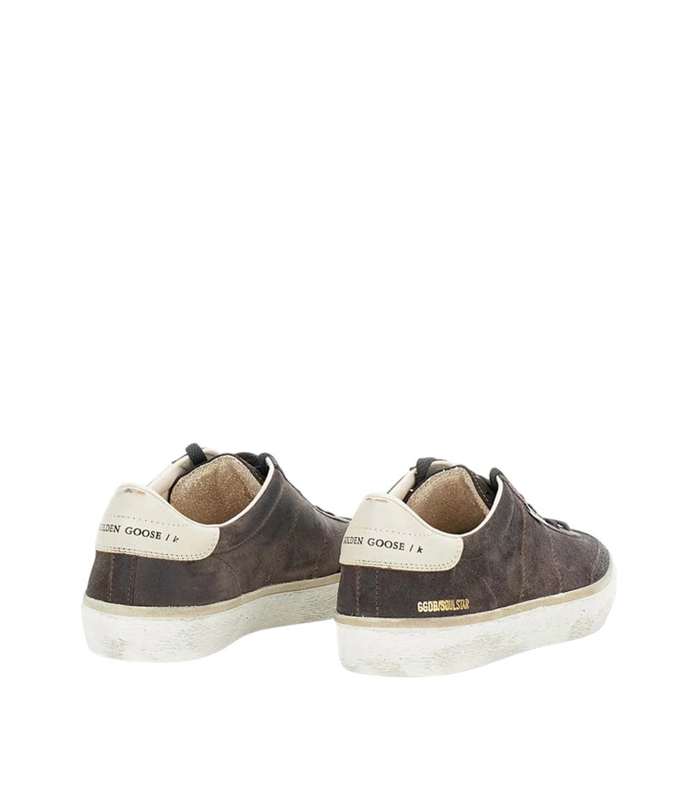 Brown Distressed Super-Star Sneakers 3
