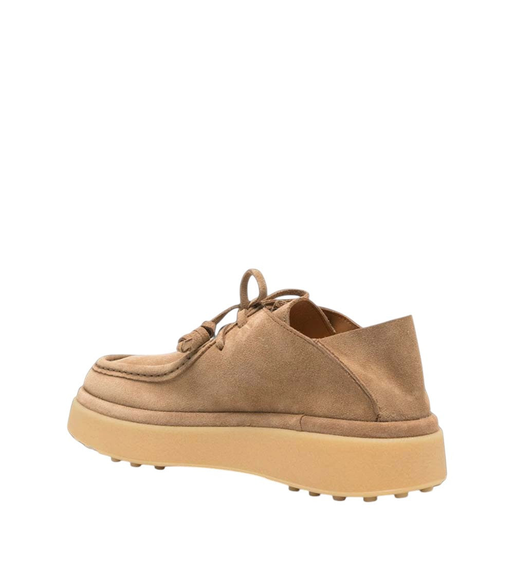 Brown Suede Platform Loafers 2