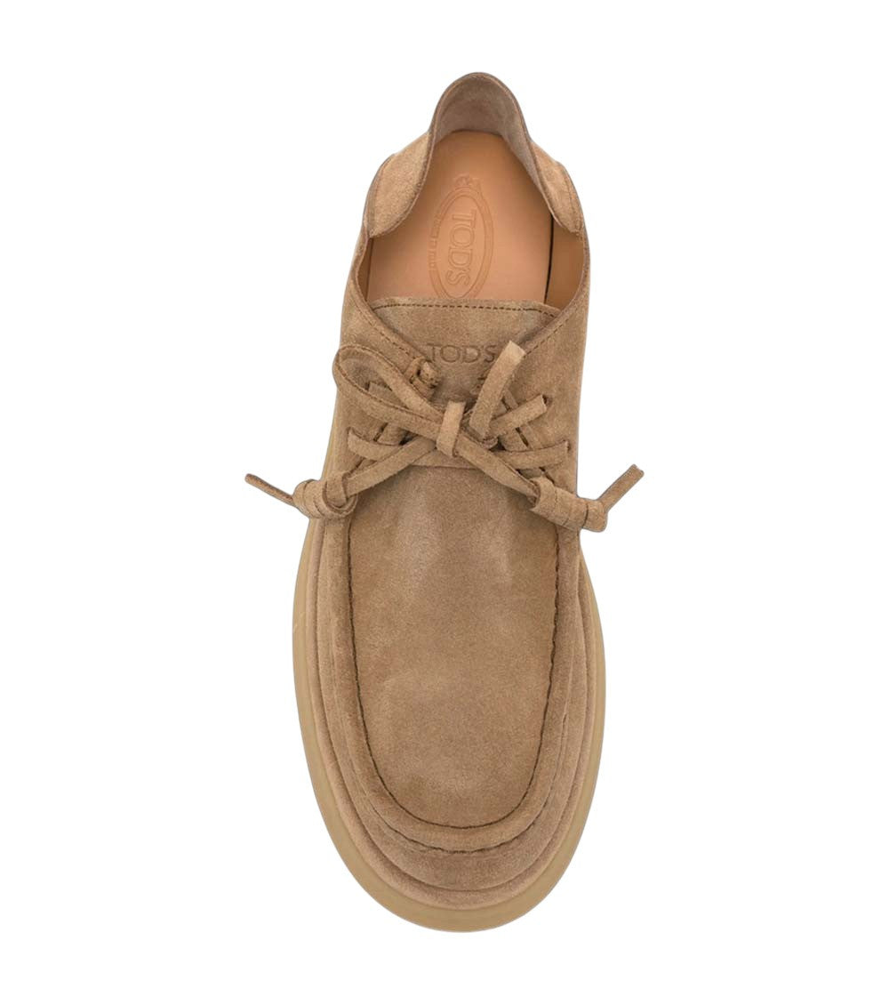 Brown Suede Platform Loafers 4