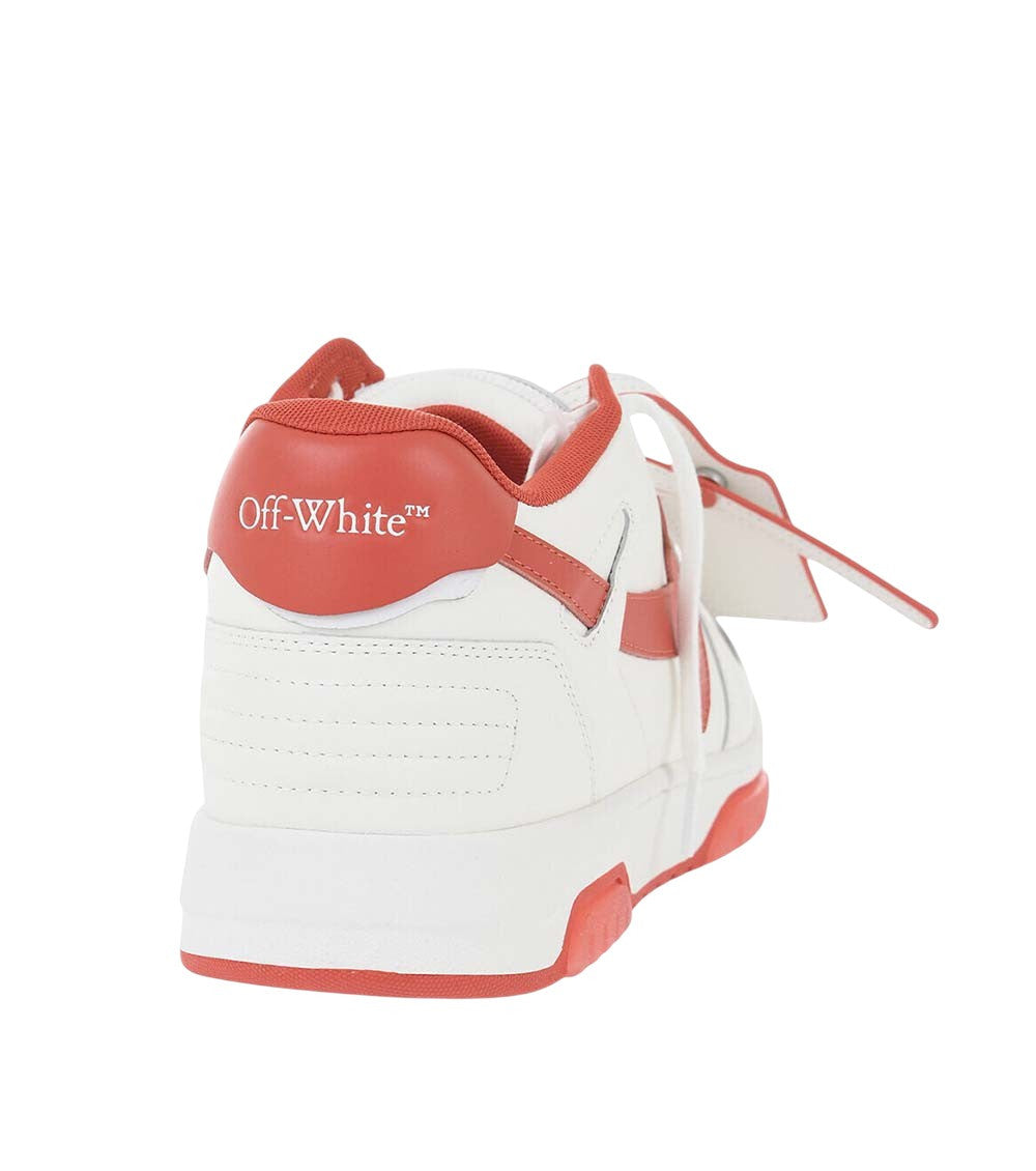 Red Leather Low-Top Sneakers 2