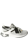 White Graphic Space Memo Sneakers 1