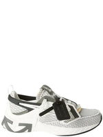 White Graphic Space Memo Sneakers 1