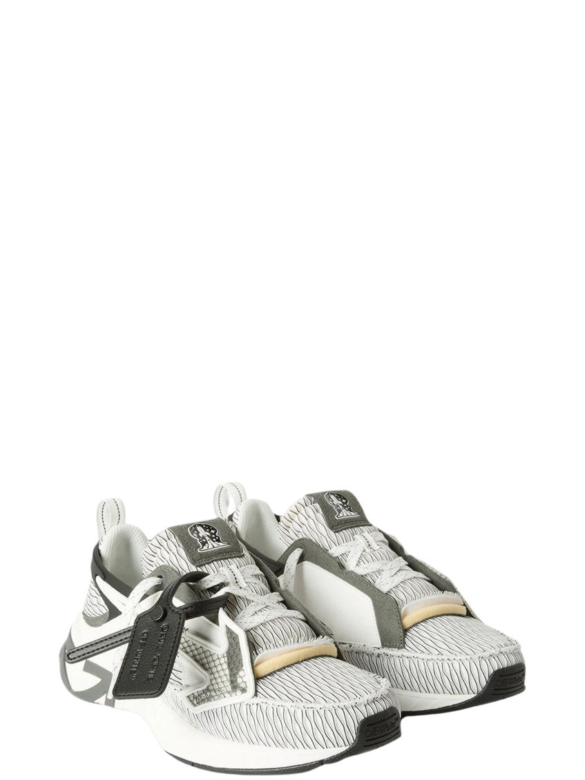 White Graphic Space Memo Sneakers 2