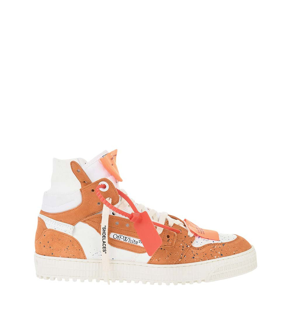 Orange Painting-Effect Sneakers 1