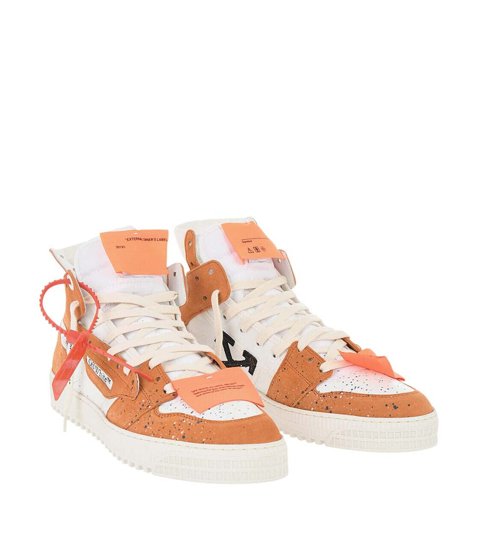 Orange Painting-Effect Sneakers 2
