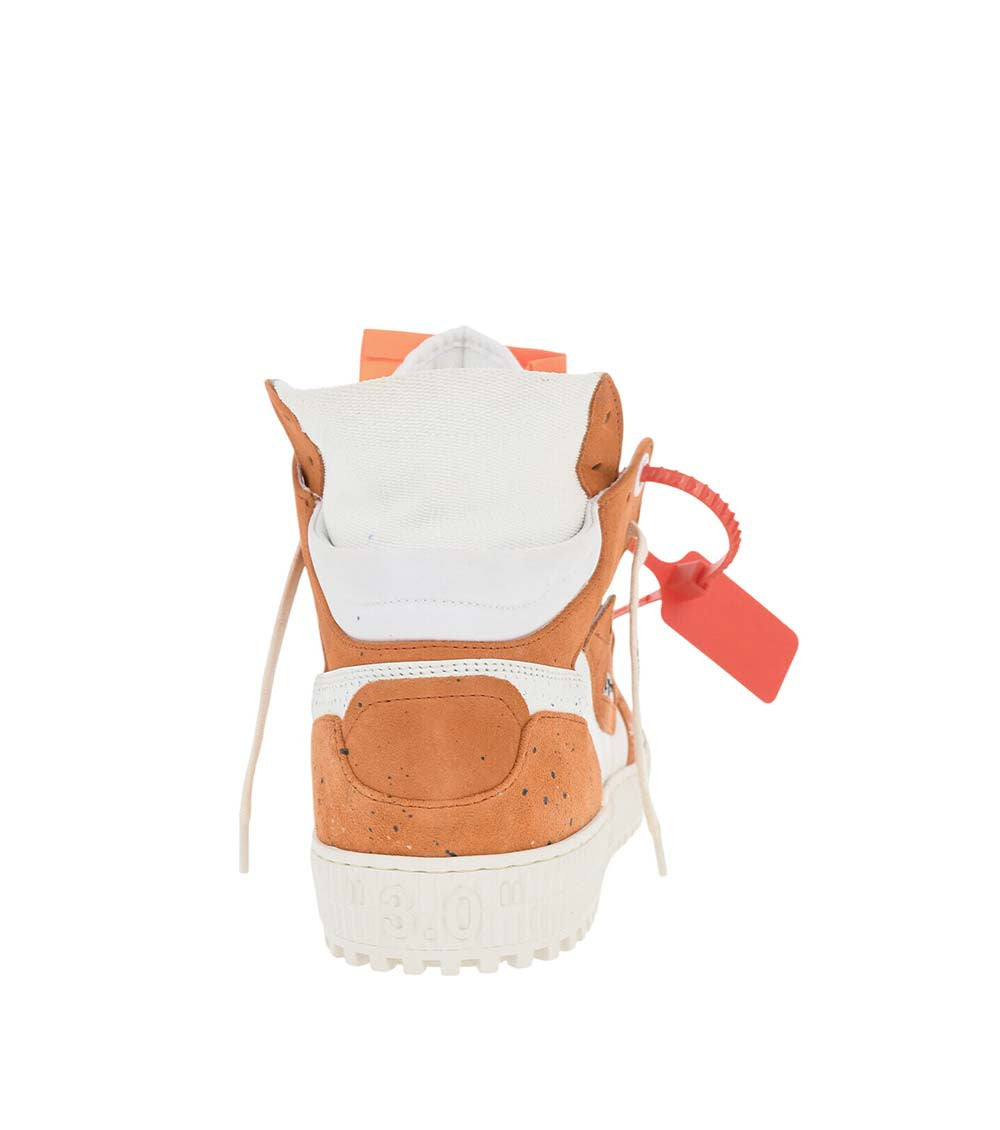 Orange Painting-Effect Sneakers 3