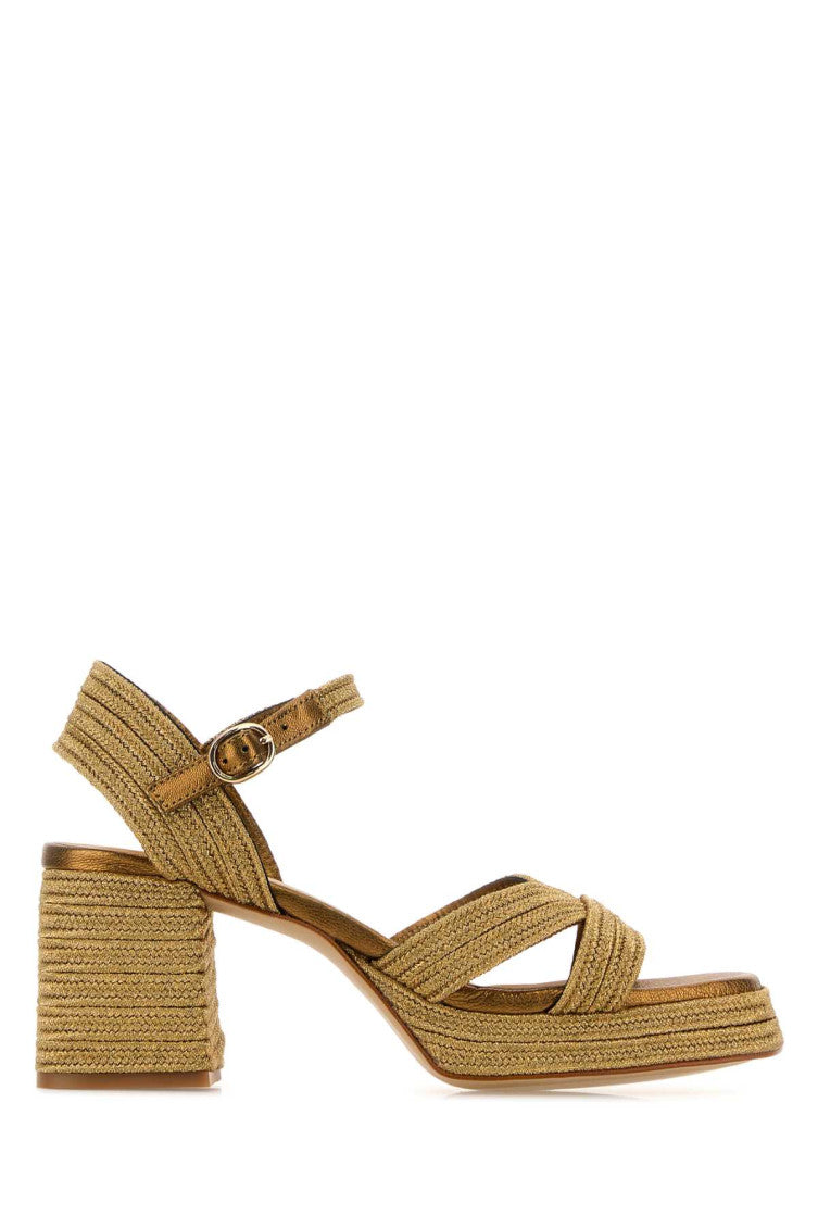 Golden Vallita Heels 1