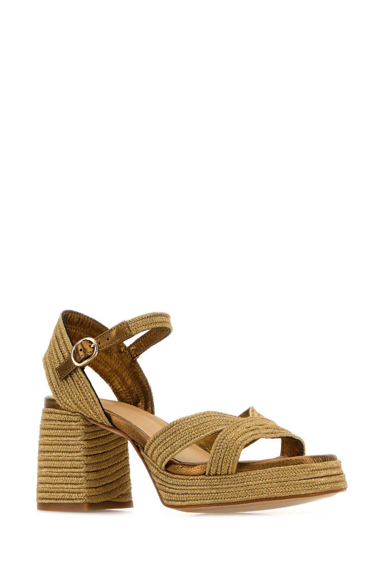 Golden Vallita Heels 2