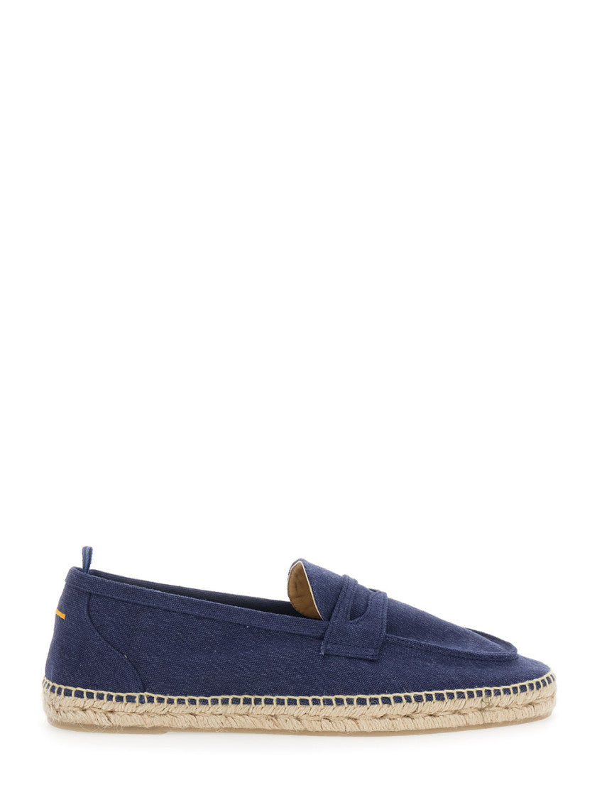Blue Textured Suede Espadrilles 1