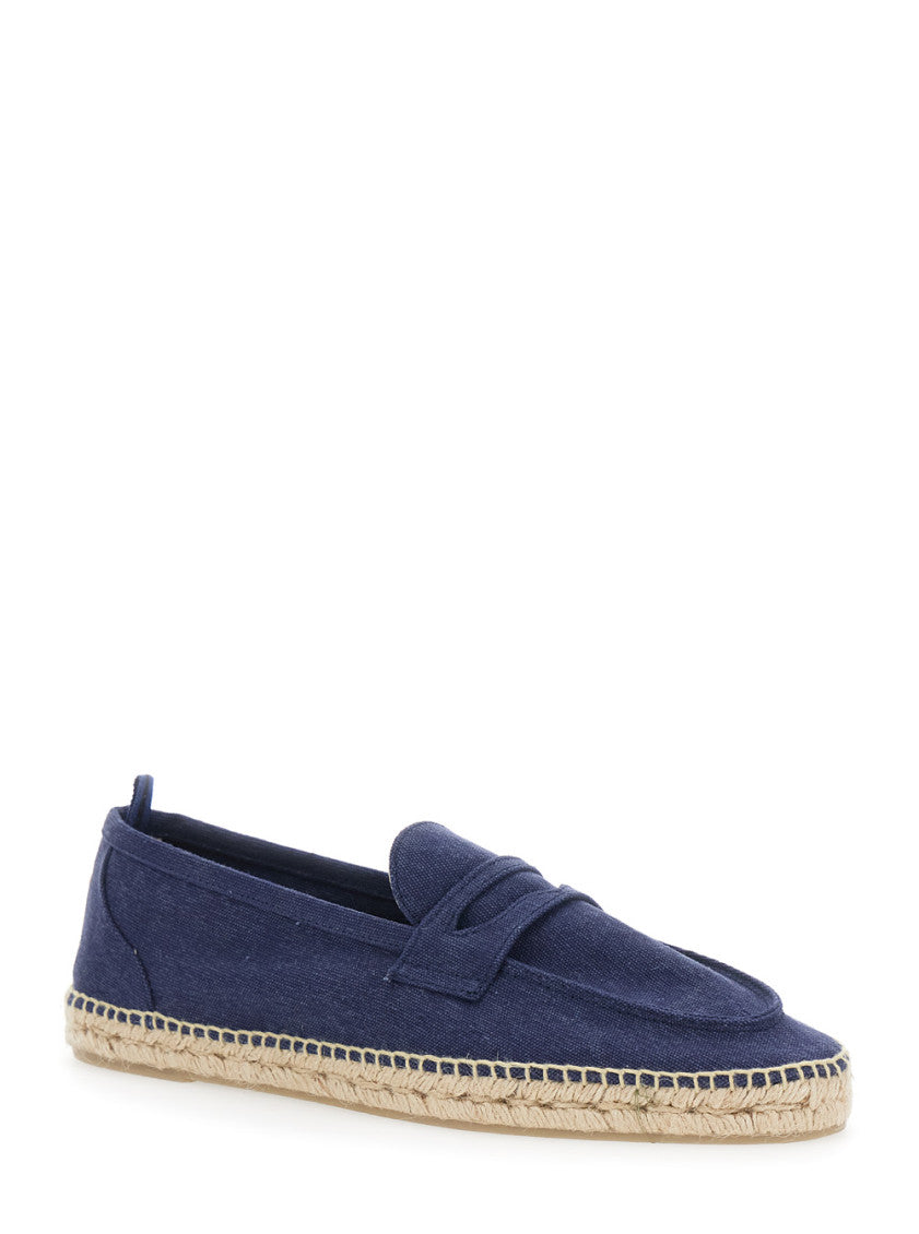 Blue Textured Suede Espadrilles 2