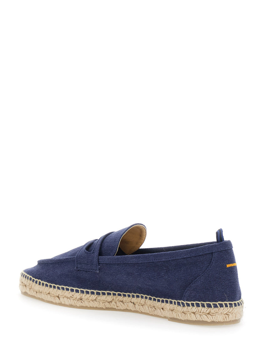 Blue Textured Suede Espadrilles 3