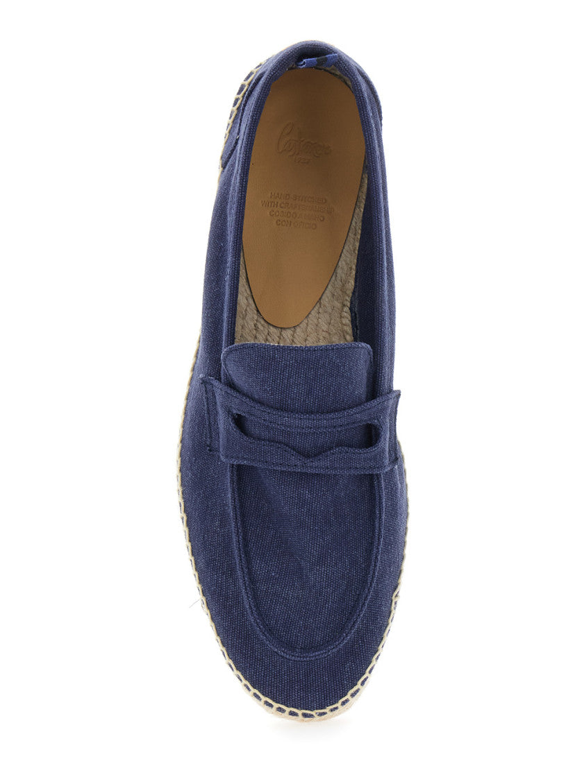 Blue Textured Suede Espadrilles 4