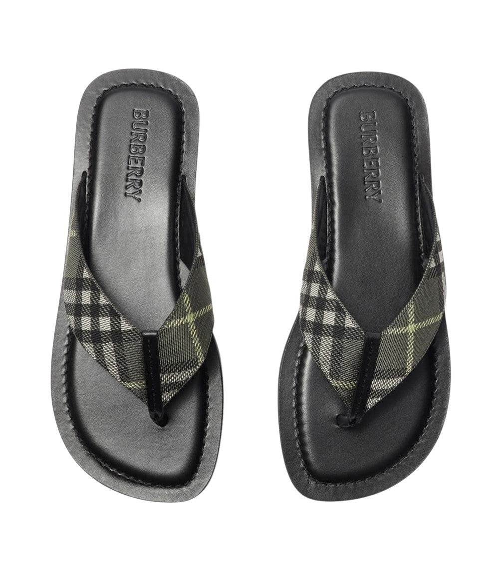 Black Checks Sandals 4