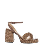 Brown Braided Heels 1