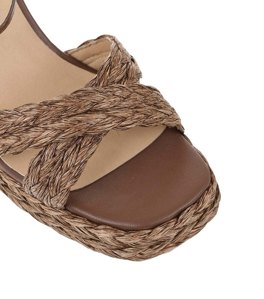 Brown Braided Heels 3