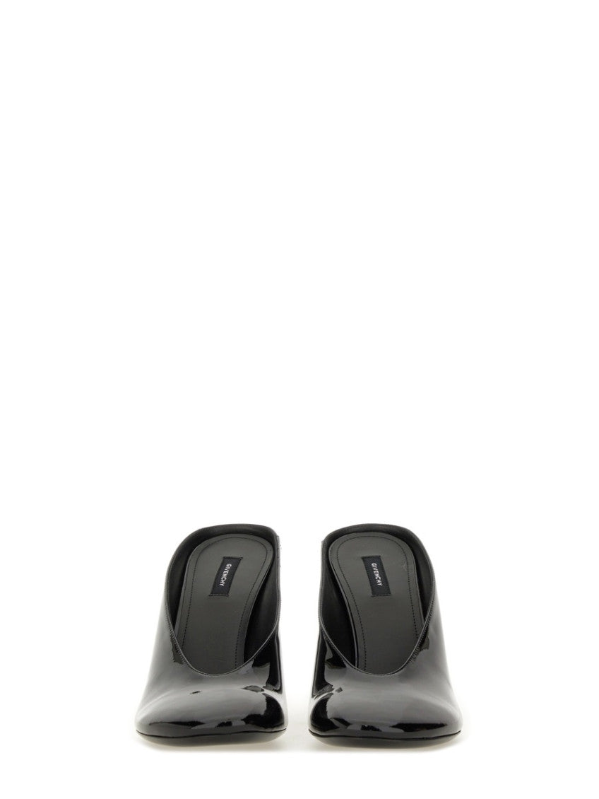 Black Leather Sculpted Pumps 4