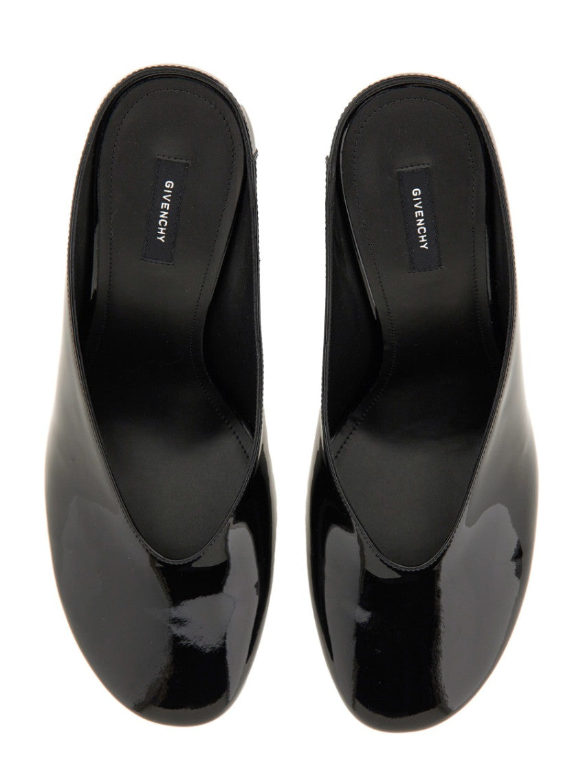 Black Leather Sculpted Pumps 5