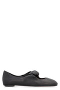 Black Leather ballet flats 1