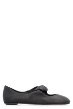 Black Leather ballet flats 1
