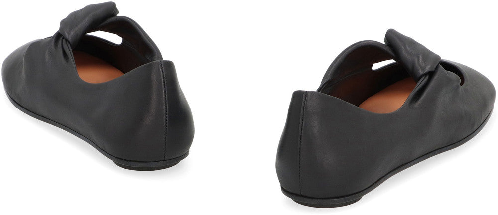 Black Leather ballet flats 4