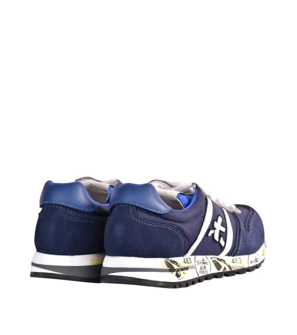 Kids Blue Logo Lace-up Sneakers 3