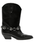 Black Leather Duerto Boots 1