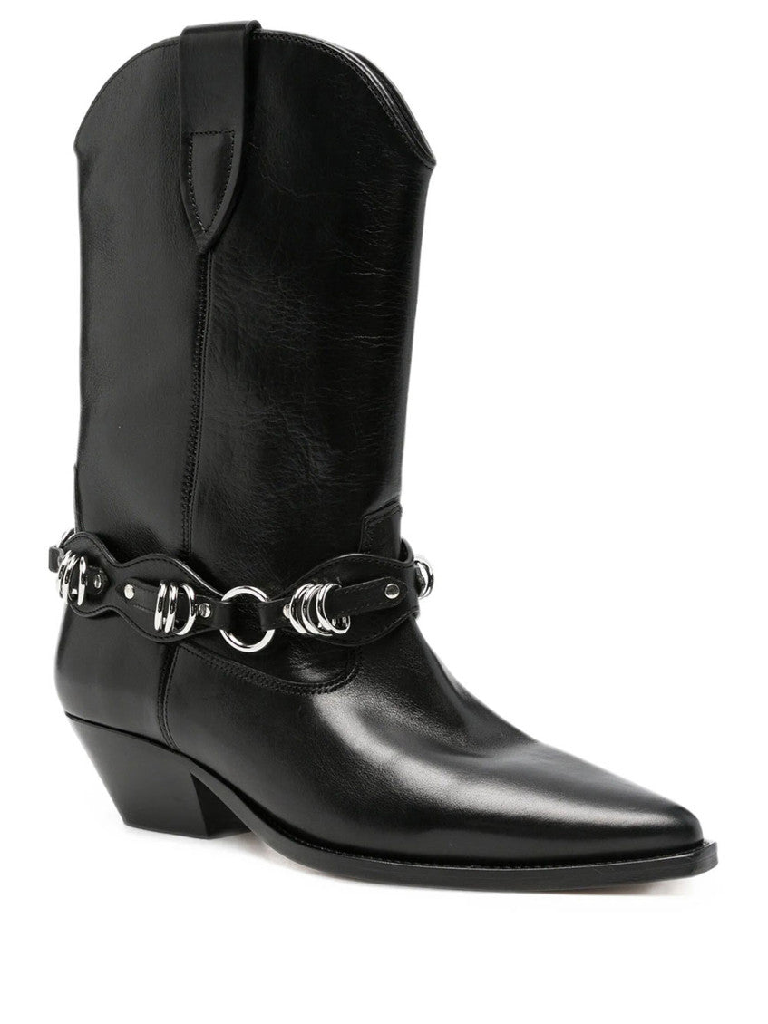 Black Leather Duerto Boots 2