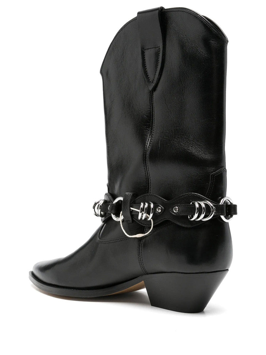 Black Leather Duerto Boots 3