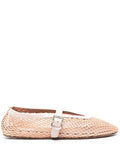 Beige Mesh Ballet Flats 1
