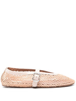 Beige Mesh Ballet Flats 1