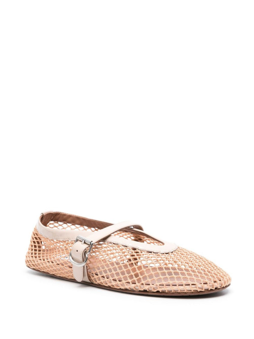 Beige Mesh Ballet Flats 2
