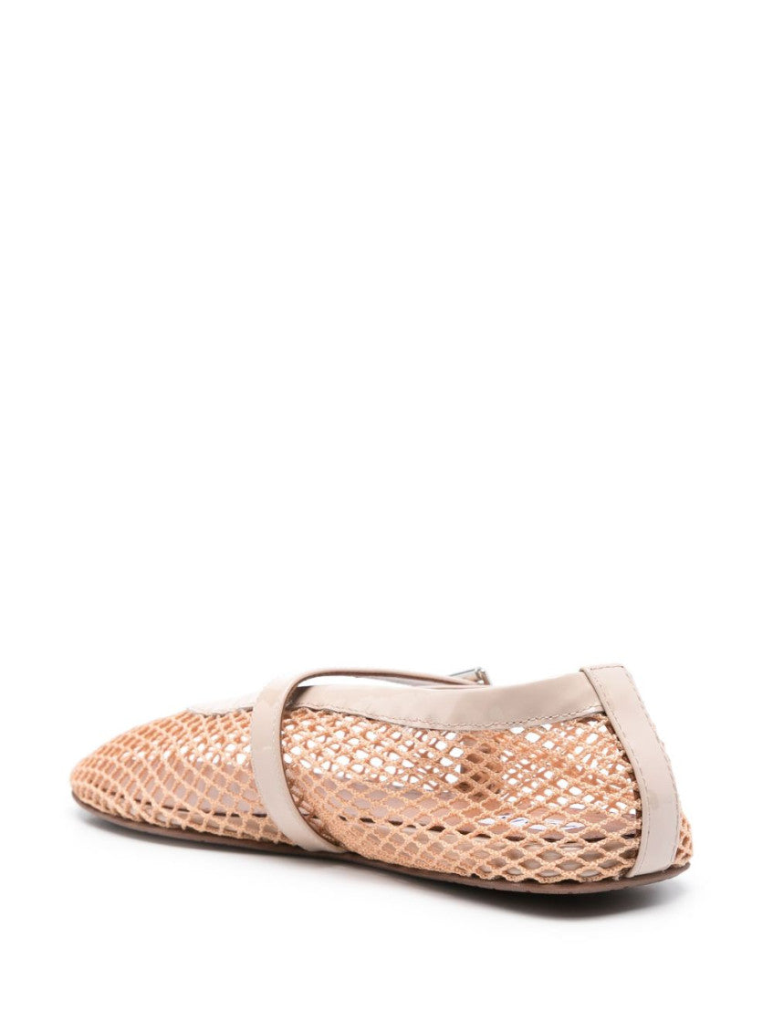 Beige Mesh Ballet Flats 3