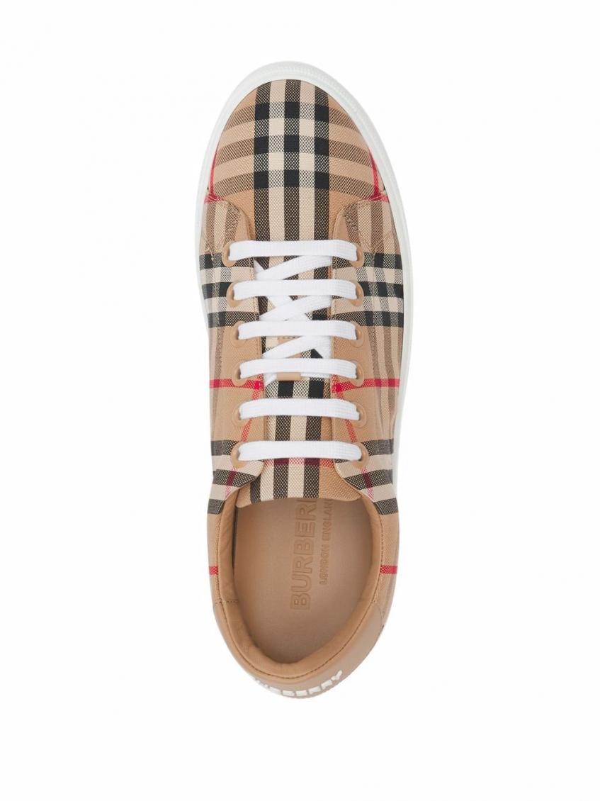 Beige Lace Up Sneakers 3