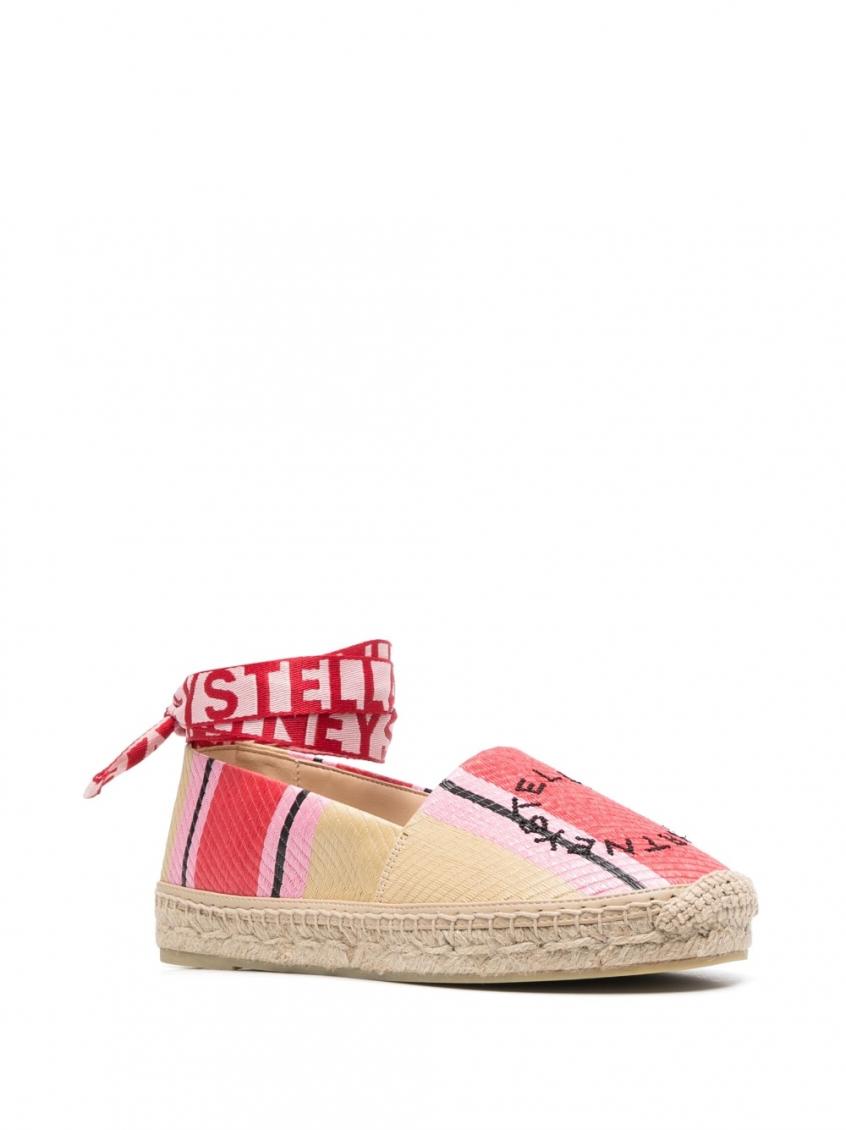 Beige Red Gaia Raffia Espadrilles 4