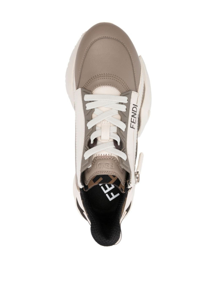 Beige Beige Flow Leather Sneakers 2