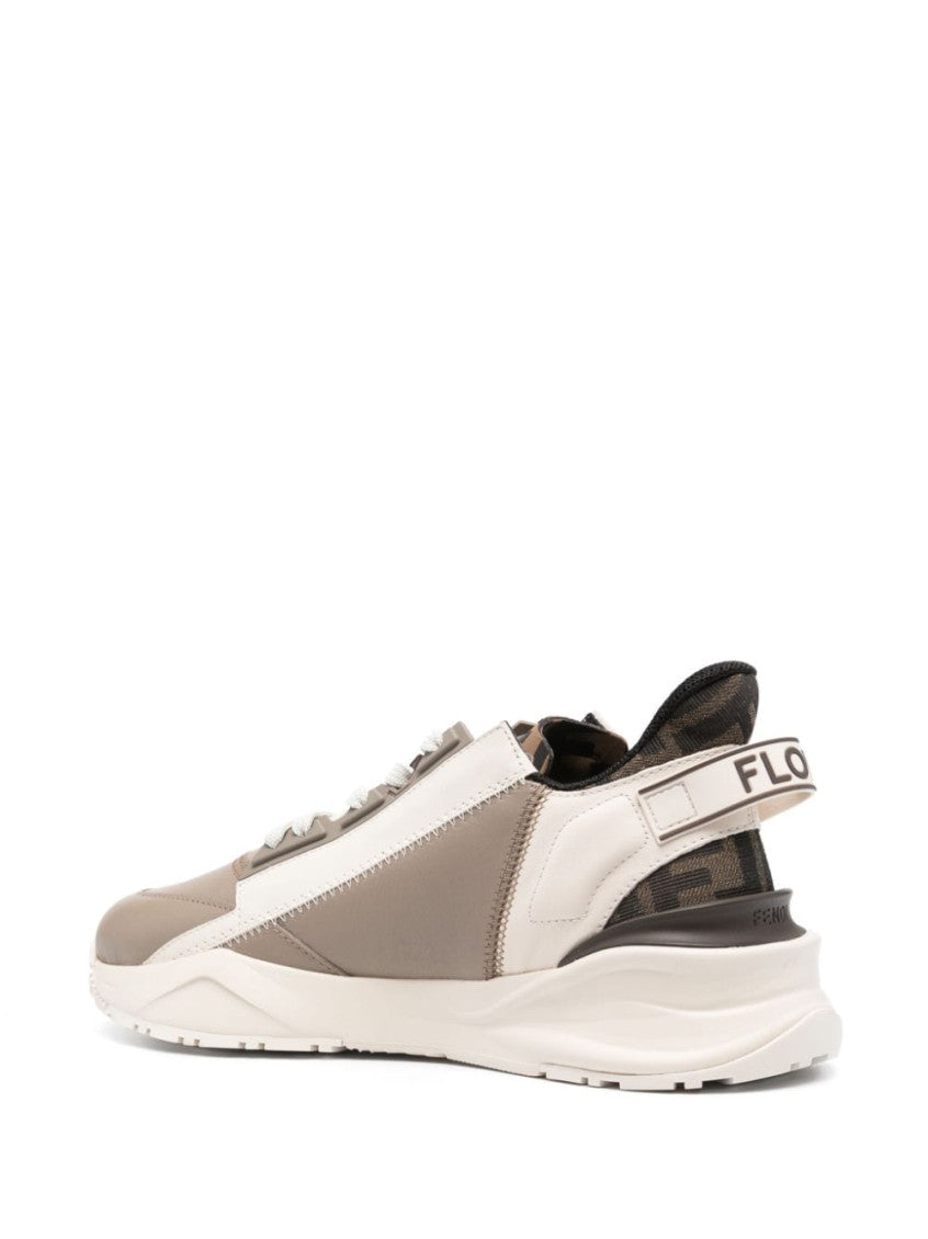 Beige Beige Flow Leather Sneakers 3