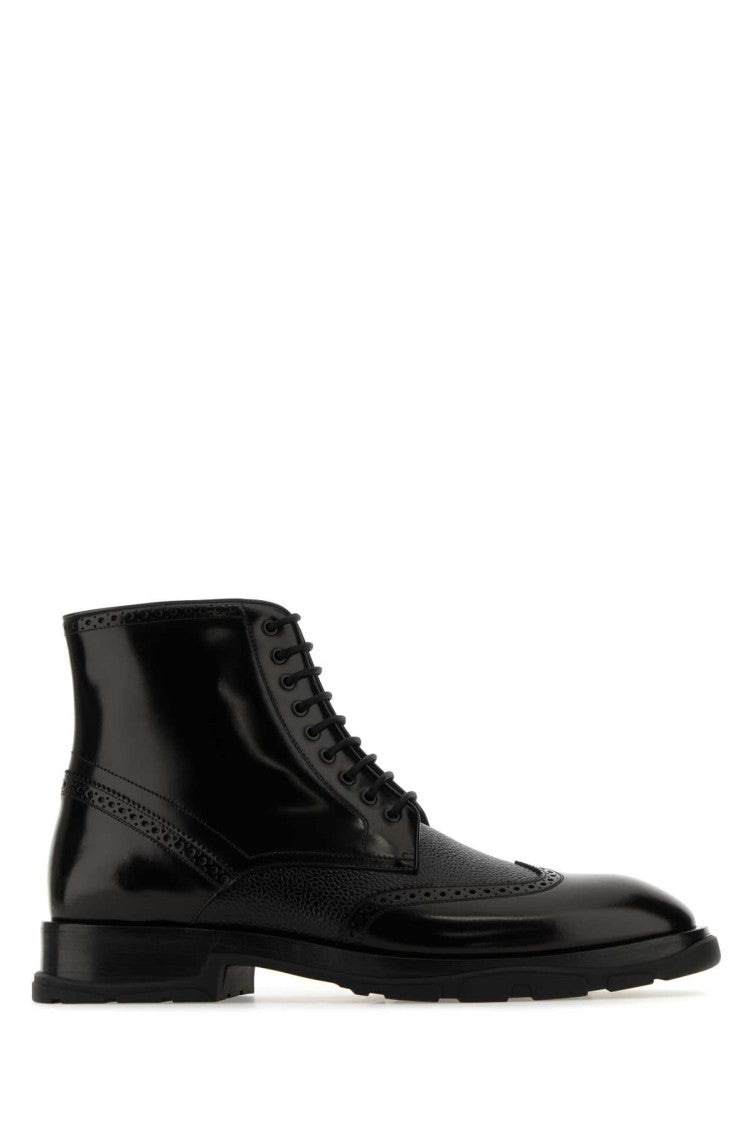 Black Leather Ankle Boots 1