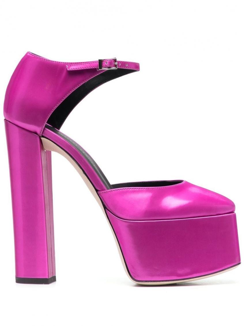 Fuchsia Fuchsia Bebe Leather Pumps 1