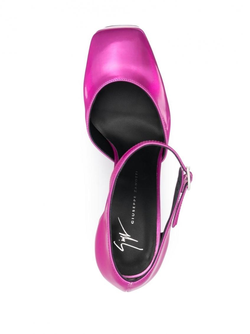 Fuchsia Fuchsia Bebe Leather Pumps 3