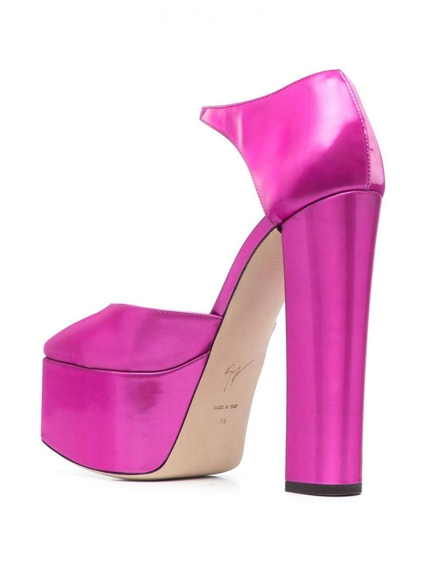 Fuchsia Fuchsia Bebe Leather Pumps 4
