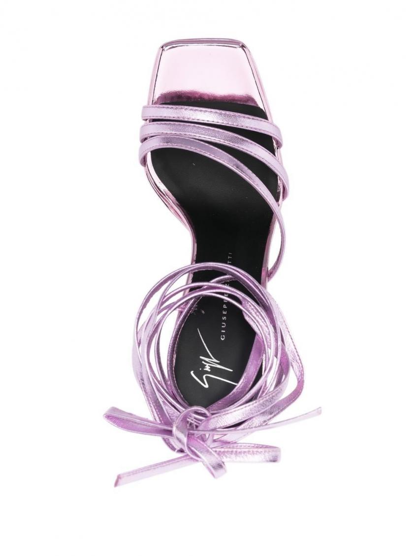 Pink Metallic Leather Heels 3