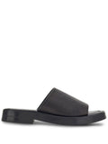 Black Leather Flats 1