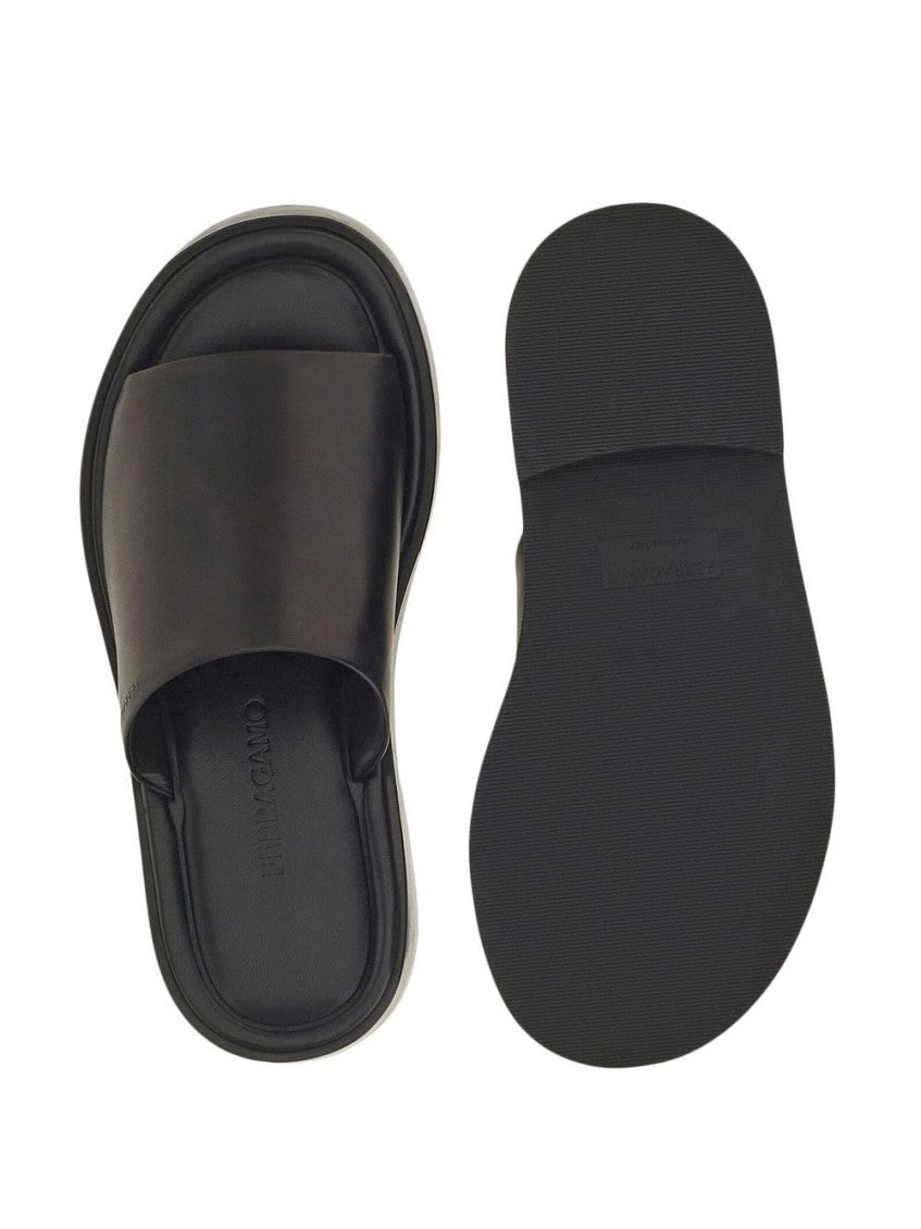 Black Leather Flats 3