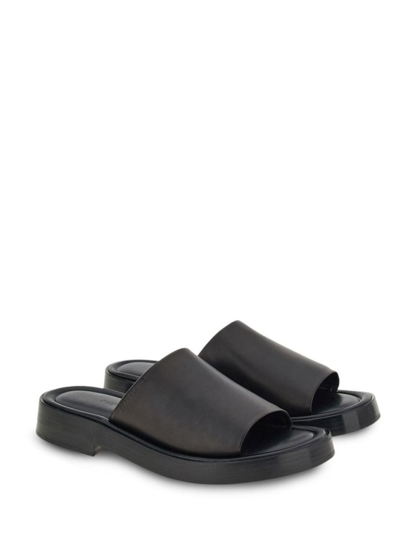 Black Leather Flats 4
