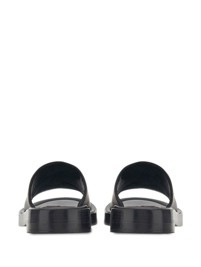 Black Leather Flats 5