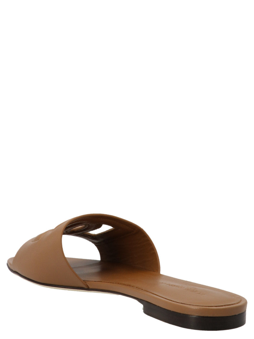 Brown Logo Sandals 2