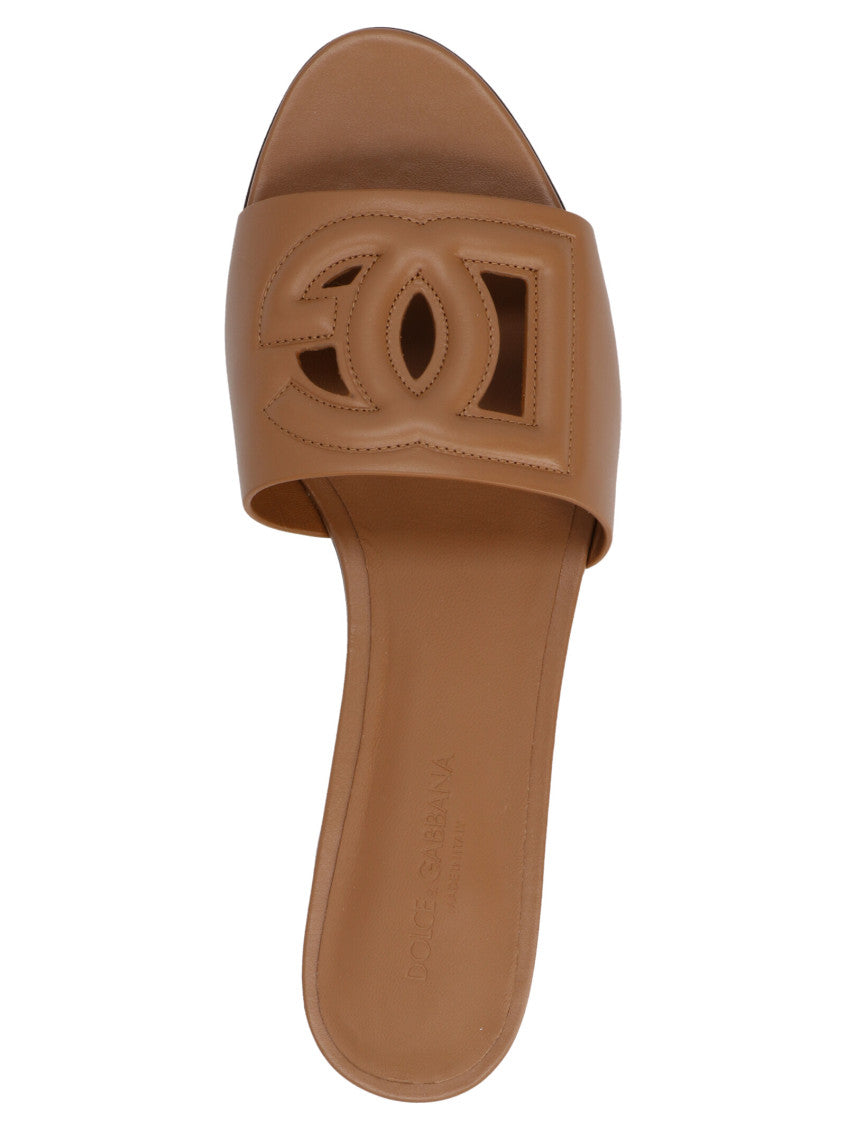 Brown Logo Sandals 3