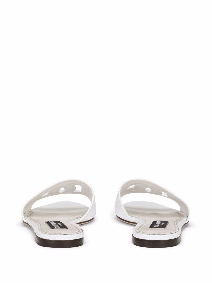 White Leather Flats 8